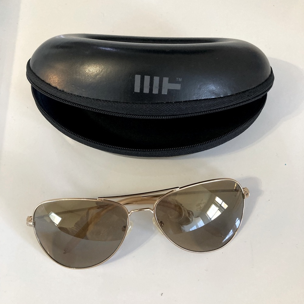 Mosley tribes gold aviator sunglasses unisex